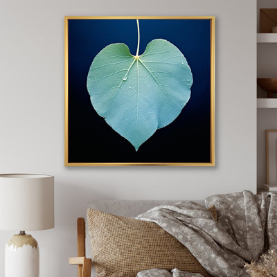 Impressions de feuilles subtiles bleu sarcelle tendresse II