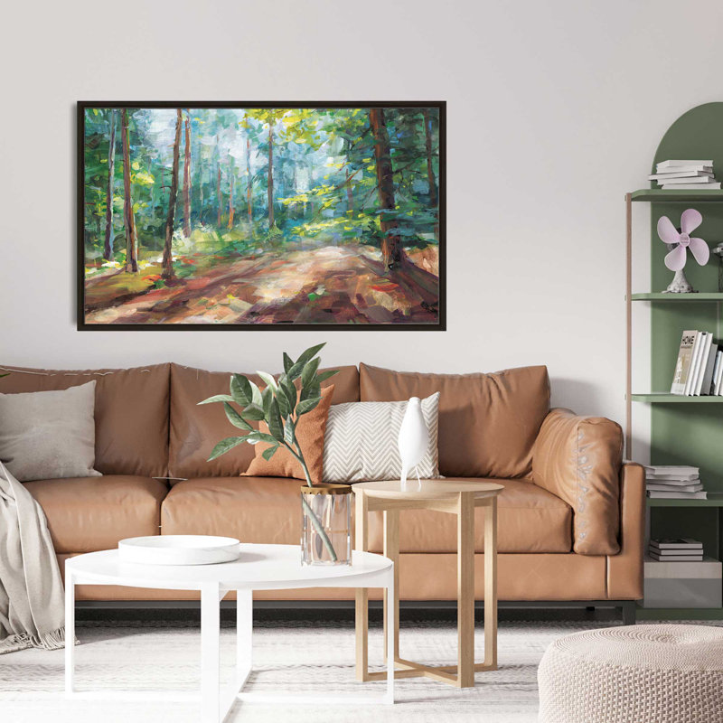 Woodland Reverie - Peinture, L 63,5 po x H 39,5 po, Cadre noir