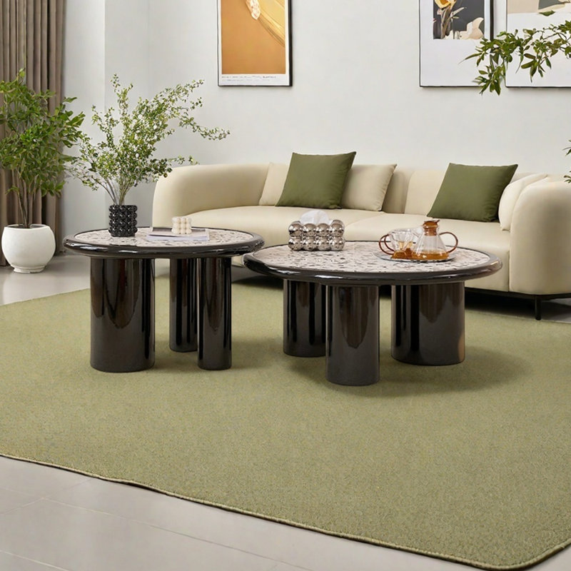 Minimalist Coffee Table with Terrazzo Top