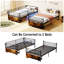Lit superposé en métal pour la chambre à coucher, taille simple, chargement, caractéristiques, rangement, sans sommier, usure, divisé en 2 lits, lit moderne à utiliser dans la chambre à coucher, garde-corps, configuration séparable avec atmosphère