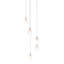 Luminaire suspendu cylindre grappe 5 lumières Brynn