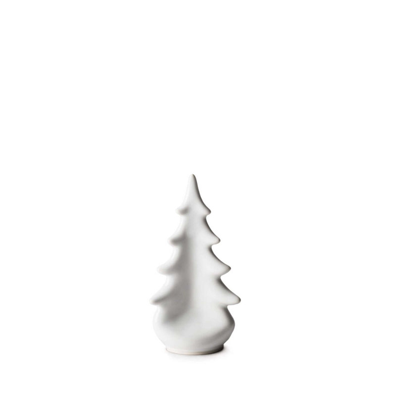 Pottery Evergreen, Dove, 3.25"W x 3.25"D x 6"H
