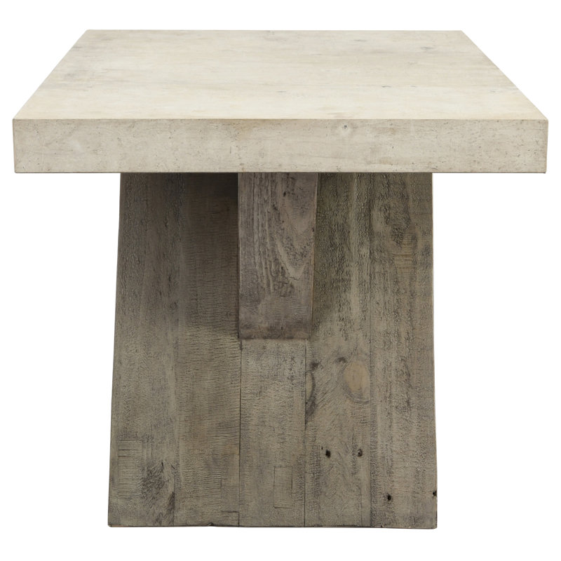 Durant End Table By Classic Home, Beige White/Gray