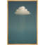 Nuage minimal sur fond bleu, décoration murale moderne, impression sur toile encadrée-796009208-796009214