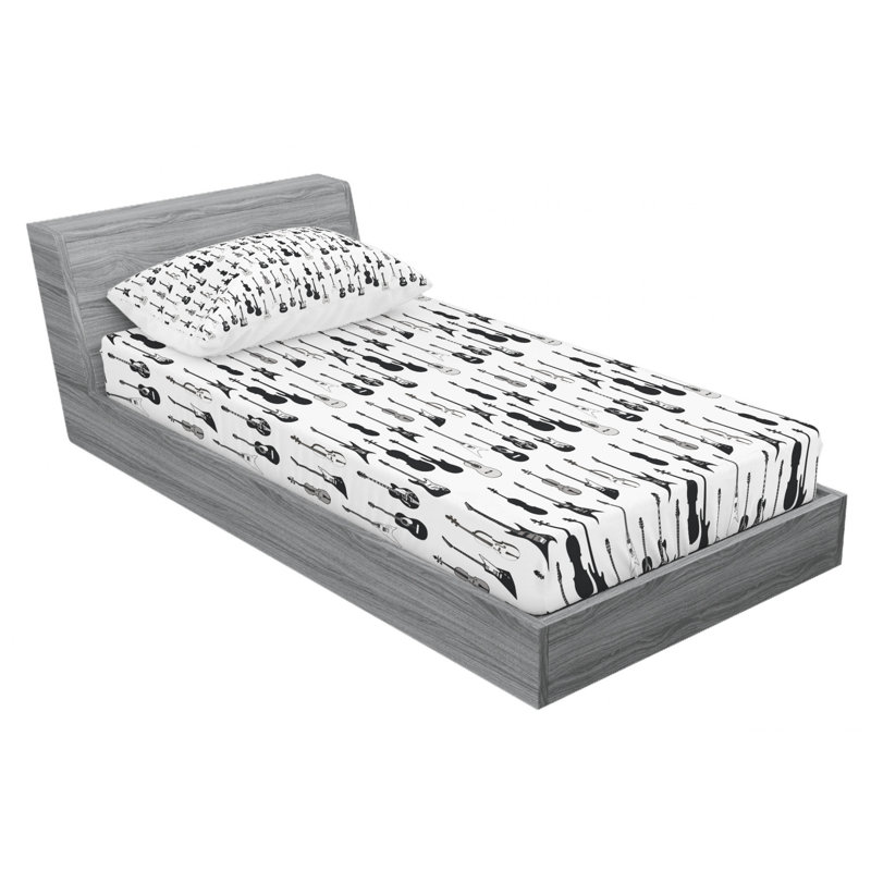 Microfiber Sheet Set, Twin Sheet Set with Fitted Sheet