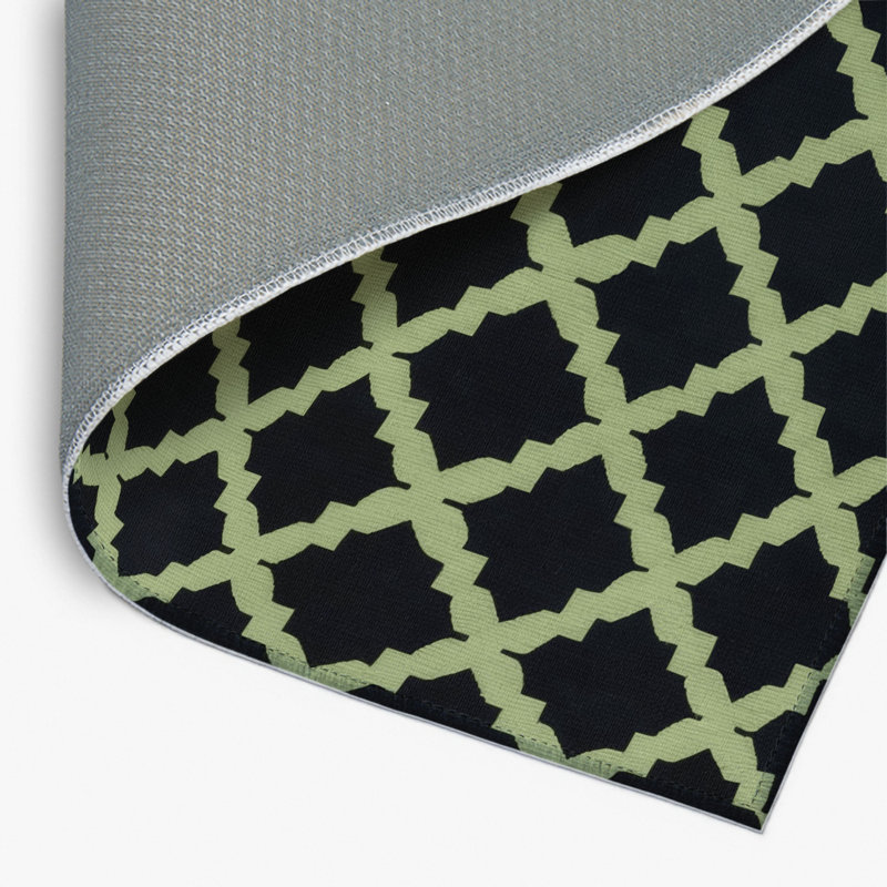 Tapis noir intérieur et extérieur Trellis, Rectangulaire 2 pi x 3 pi