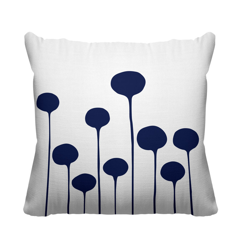 Housse et insert de coussin carré extérieur Courtland, L 15 po x H 15 po, Bleu marine