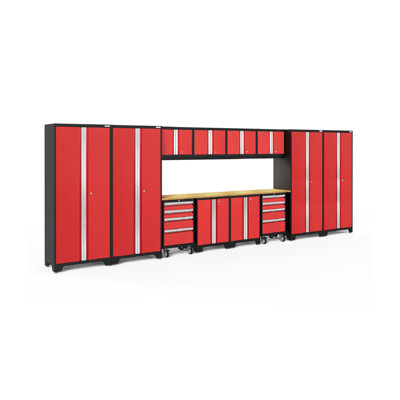 Bold Series 14 Pieces 76.75" H x 216" W x 18" D Garage Storage Cabinet Set