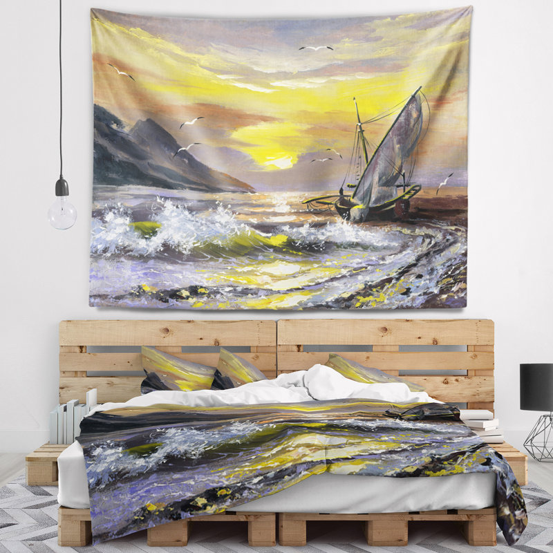 Rencontrez-vous bientôt tapisserie Seascape, H 50 po x l 60 po