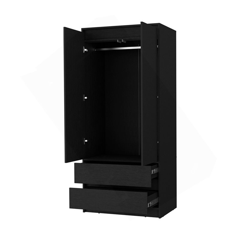Avra 2 Drawers Armoire, 2-Door, Hanging Rod