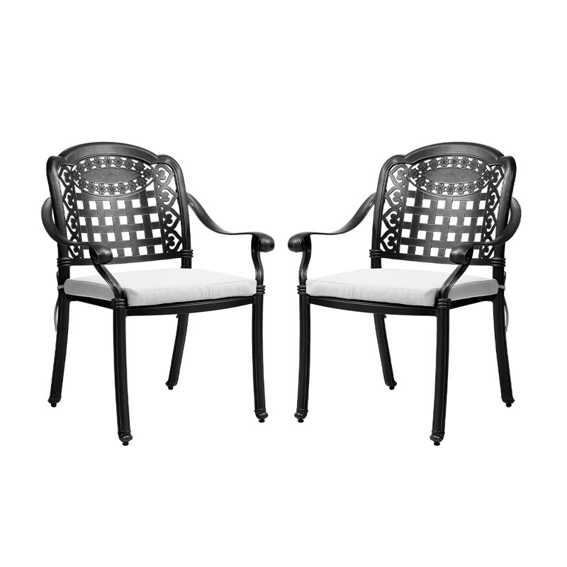 Tobiah 2 - Person Patio Dining Set with Rectangular Table , Cushions Included, 72.5" H x 79.5" W x 79.5" D
