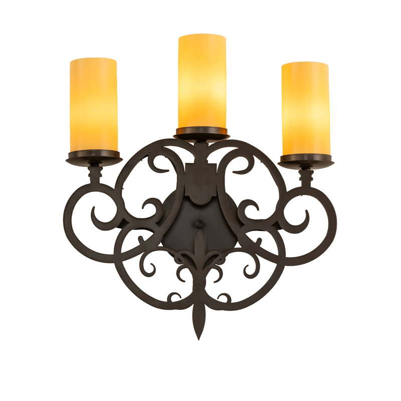 16.5" Wide Ashley 3 Light Wall Sconce