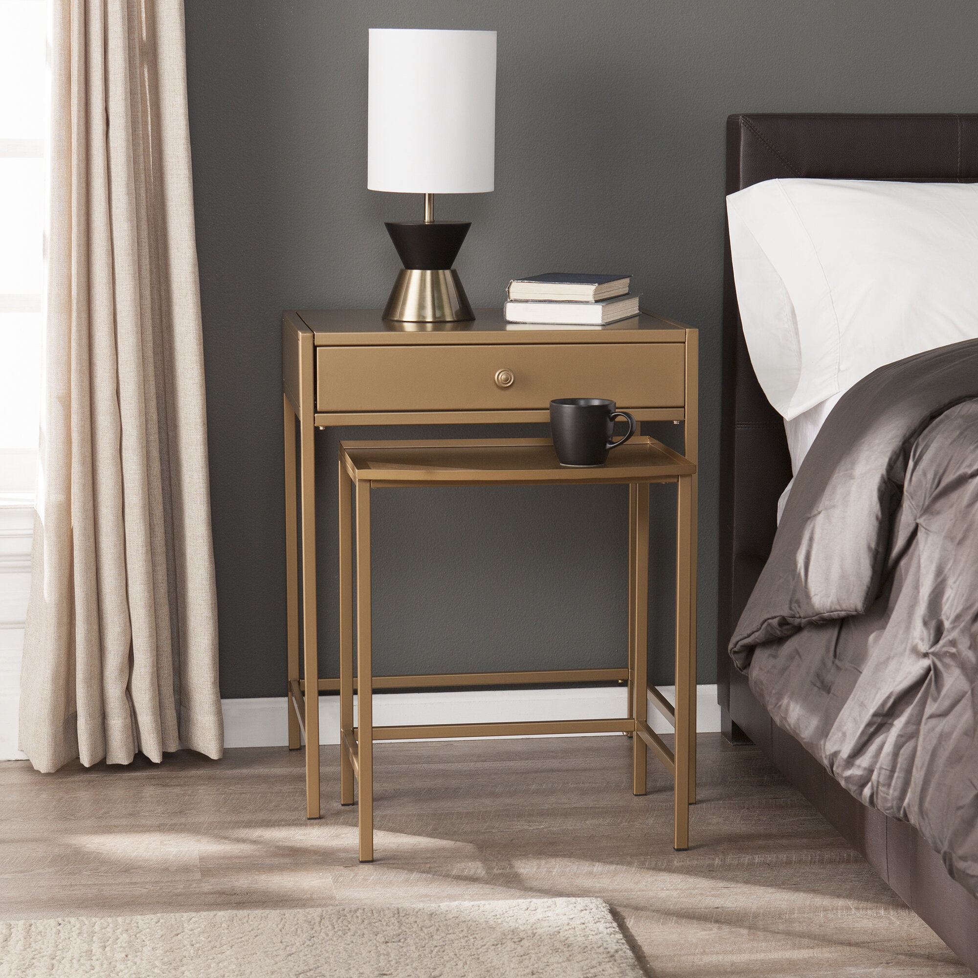 Everly Quinn Nesting Tables with Storage | Wayfair