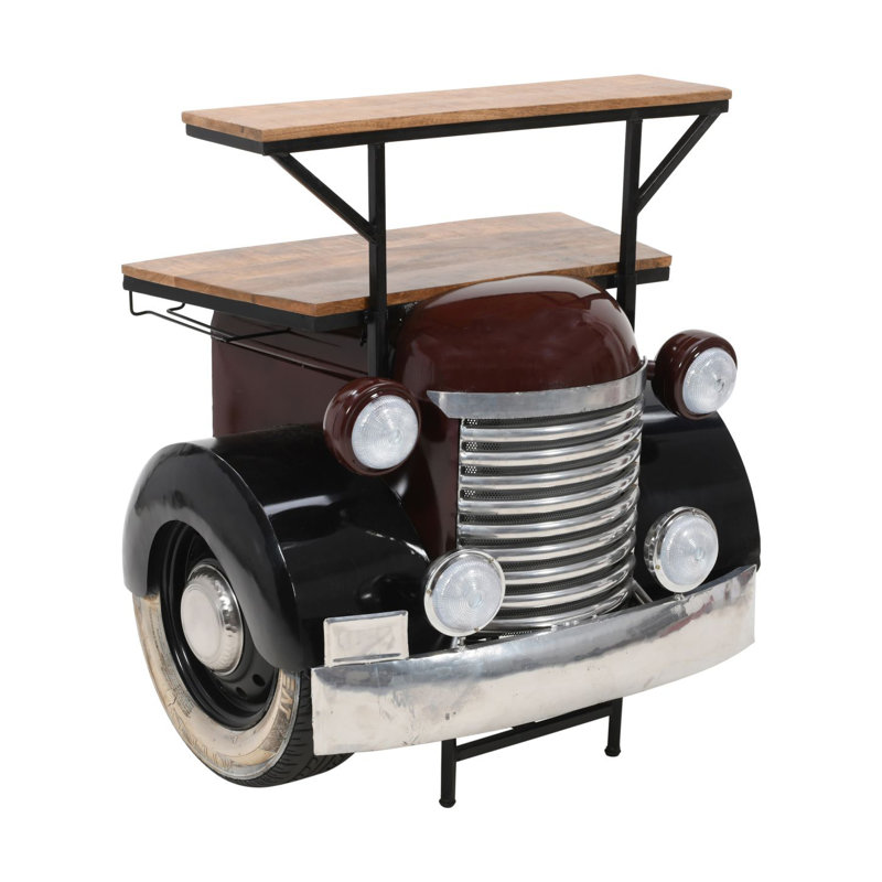 Joah Woody Vintage Car Console Table Home Bar