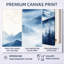 «White Blue Anza I - White Mountain Large Wall Art», reproduction d'art sur toile encadrée Moody-2139284432-2139284441
