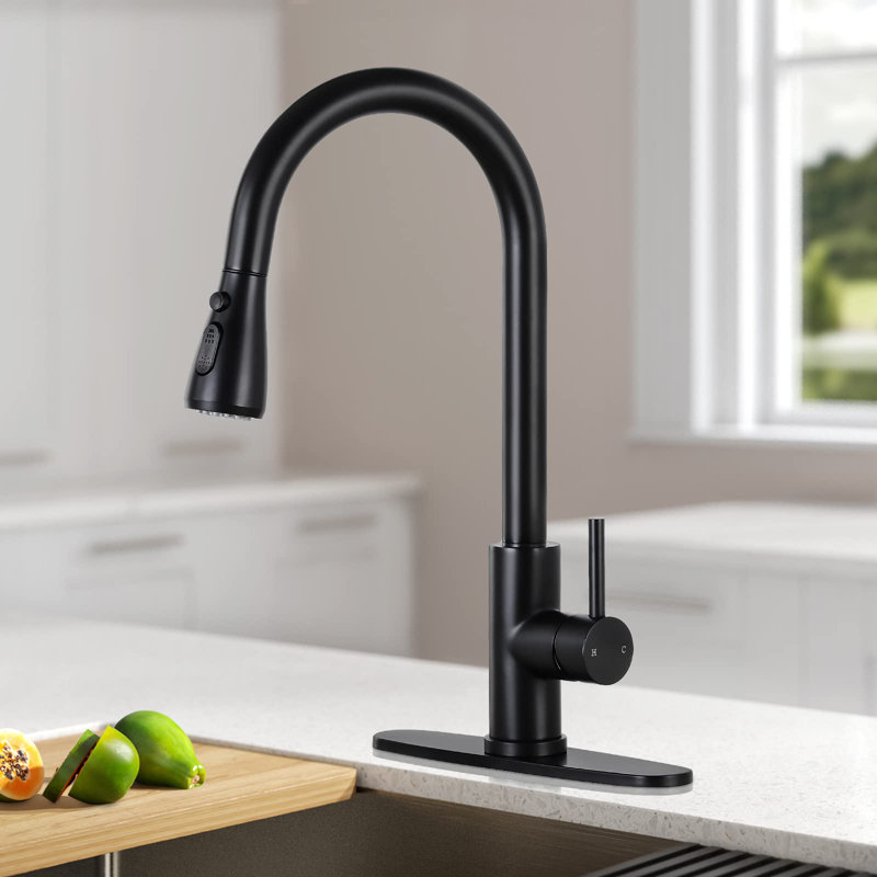DORNBERG Pull Out Kitchen Faucet, Brushed Nickel