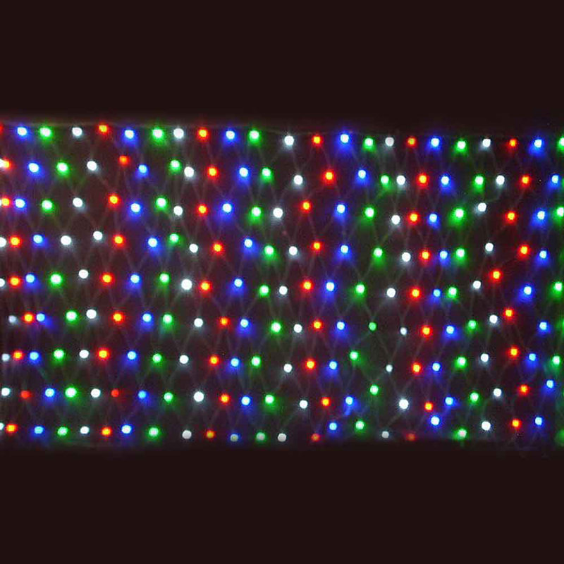 Lampe filet 240 lumières, 4 multicolores