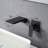 Wall Mount Single Handle Bathroom Sink Faucet with Waterfall Spout Rough-in Valve Included-119207160