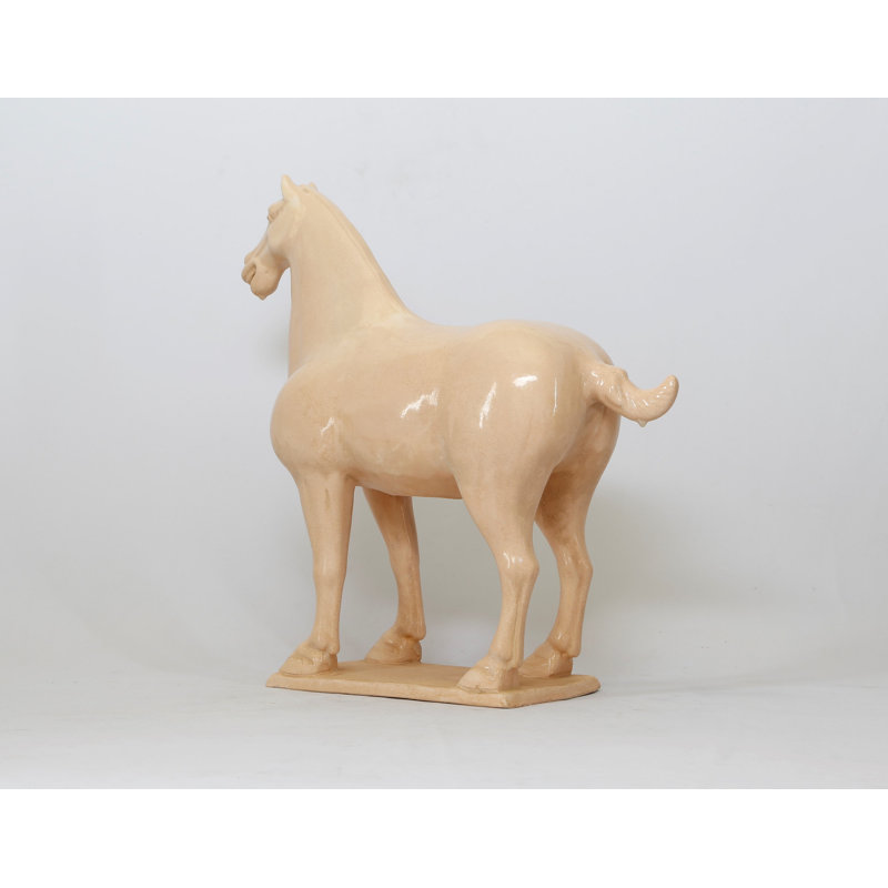 Lily's Living 22"H Terra Cotta White Tang Horse - Large