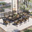 Ensemble repas d'extérieur 8 personnes L 86,6 po Chesham-97894487