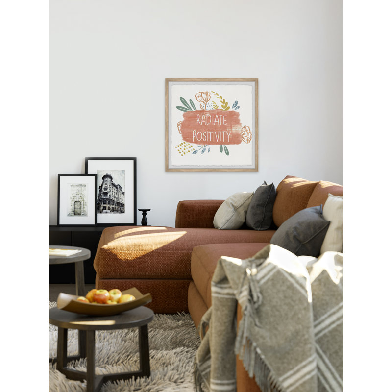 Radiate Positive Energy by Marmont Hill - Single Picture Frame Painting, 51cm H x 51cm W x 3.81cm D