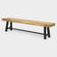 Banc en bois de 74 po de long, confortable pour l'extérieur