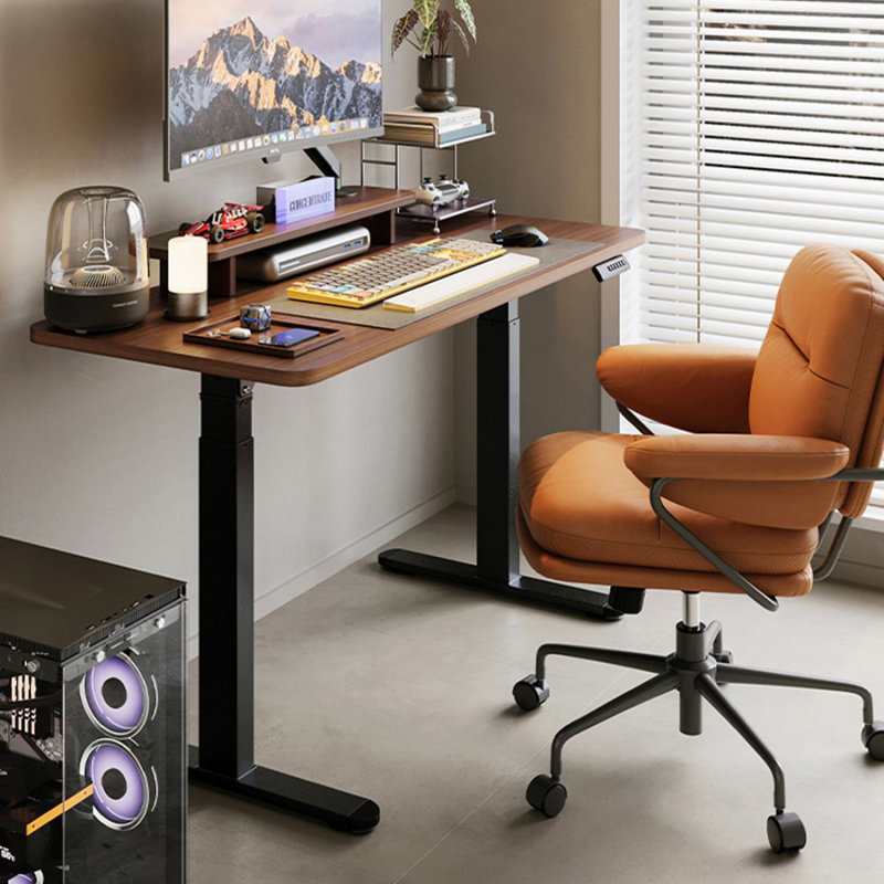Walnut Rectangular Solid Wood Standing desk, 46.06"H*47.24"W*23.62"D