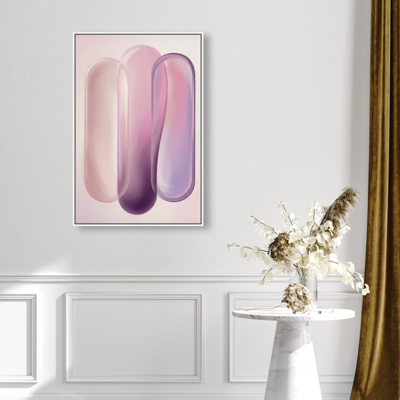 Berry Layers Print by Oliver Gal, 31"H x 21"W, White Floater Frame