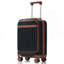Ensemble de 3 valises de 20 pouces avec port USB, bagages à main certifiés à ouverture frontale, valise rigide en ABS avec roues pivotantes-126941528