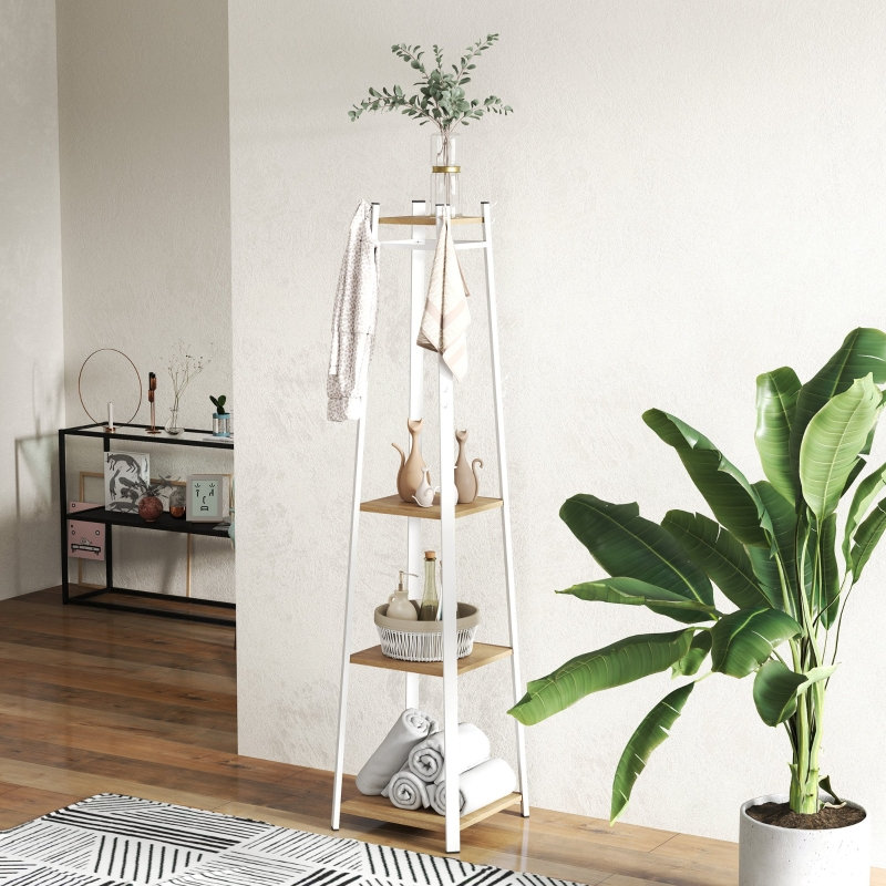 Hall Tree 34cm Wide, White