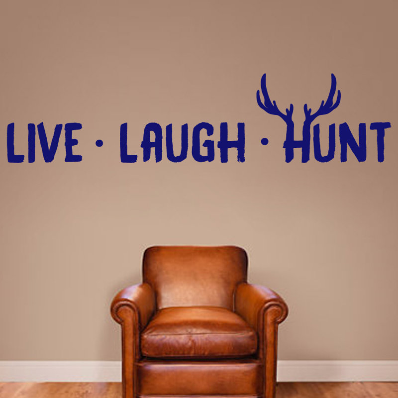 Décalcomanie murale chasse de rire live, Bleu marine