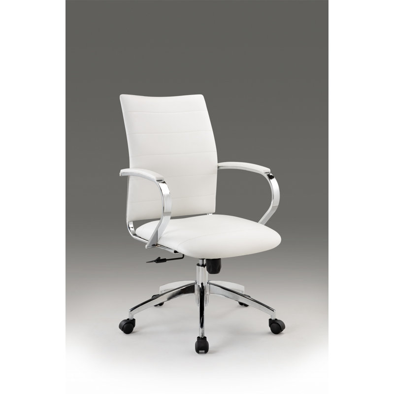 Elphaba Conference Chair, Chrome, White