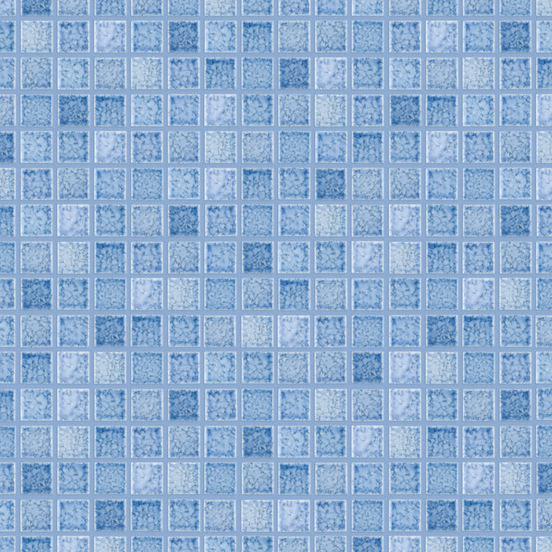 Fountain Square Blue 12" x 12" Porcelain Mosaic Floor and Wall Tile