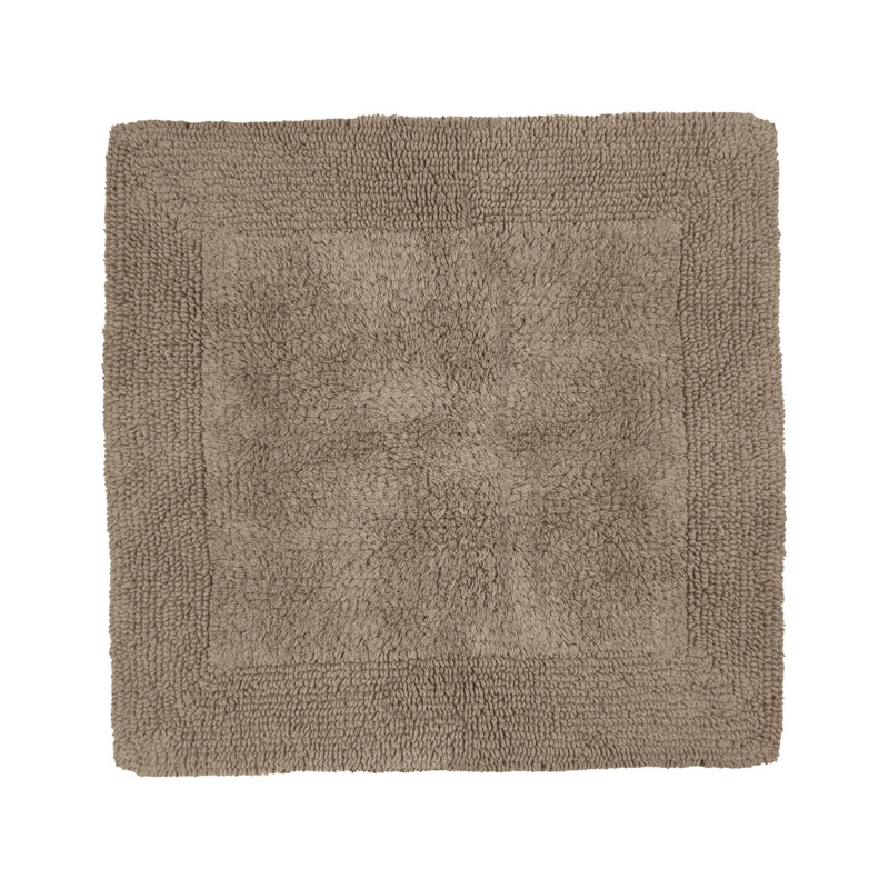 Nagelly Reversible Square Bath Mat, Mocha