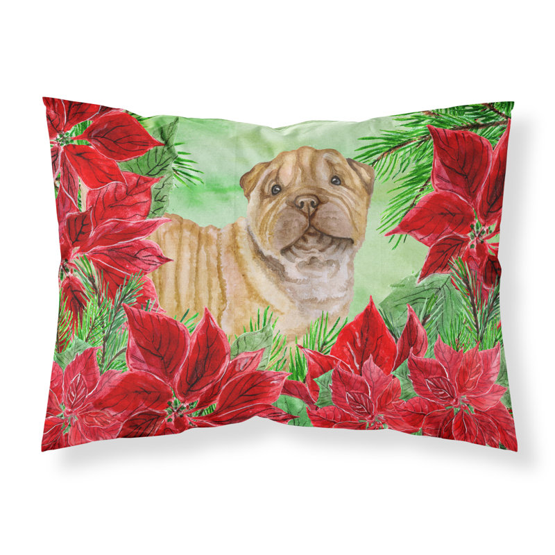 Taie d’oreiller poinsettas, Chiot Shar Pei