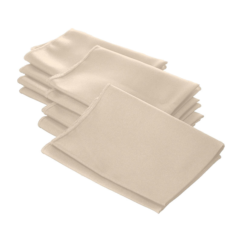 Polyester Square Napkin - Basics by Wayfair™, Khaki, Set of 10