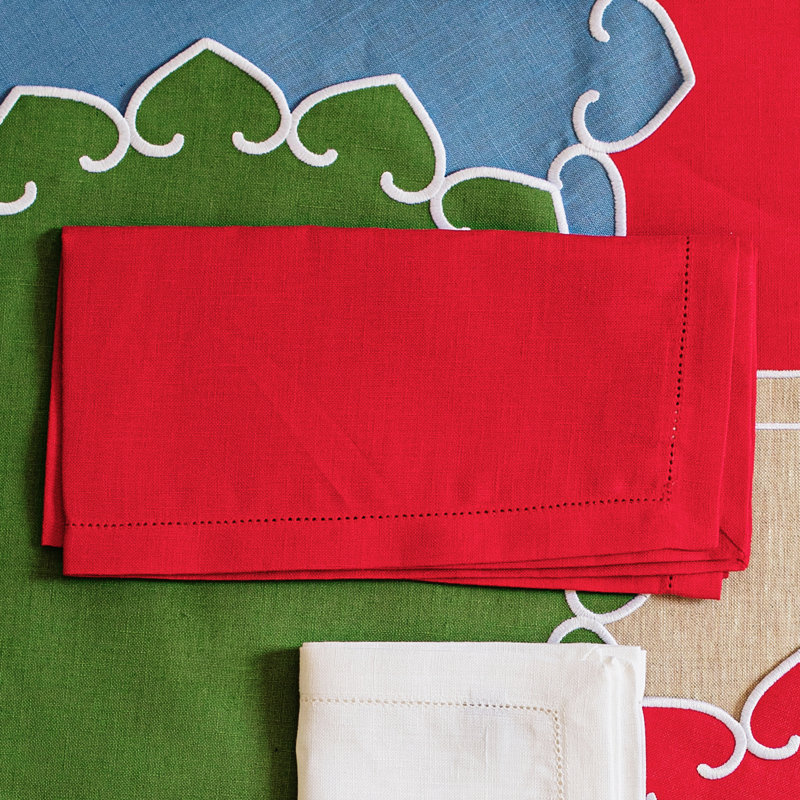 Tessuti Sage Napkins, Red