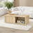 Abdullah 39.4" Modern Natural Oak Sliding Door Coffee Table with Hidden Storage