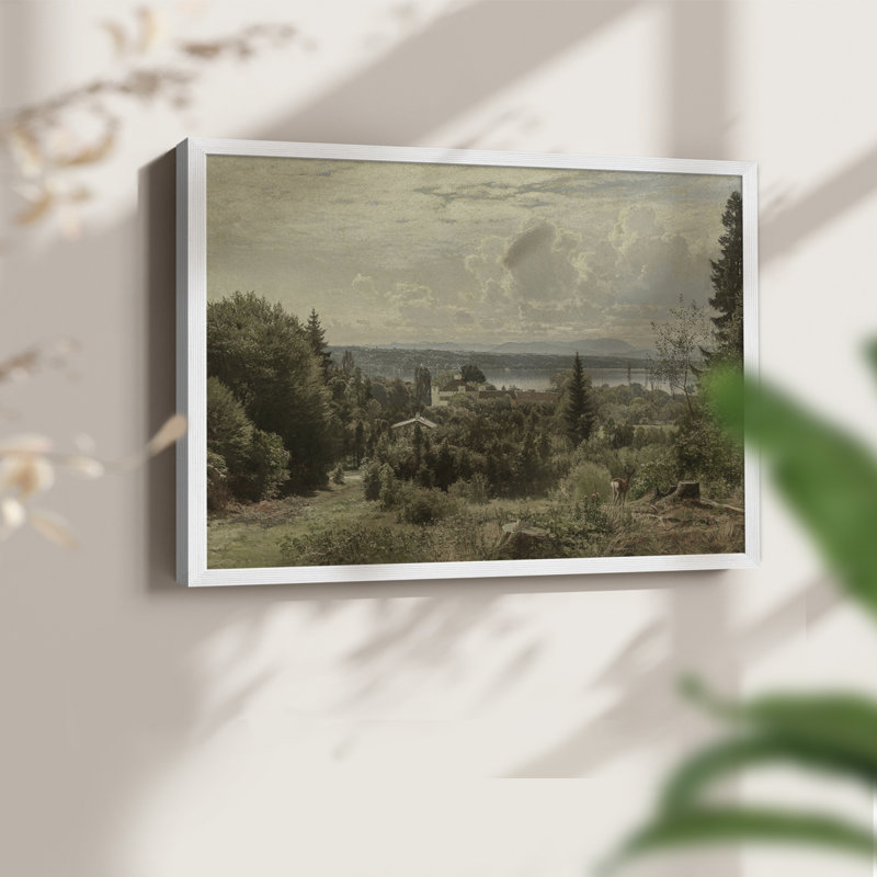 Paysages rétro-DCCX-impression encadrée - réarmable, H 22 po x l 28 po, Blanc
