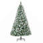Sapin de Noël artificiel enneigé avec des branches réalistes, des pommes de pin et des pointes