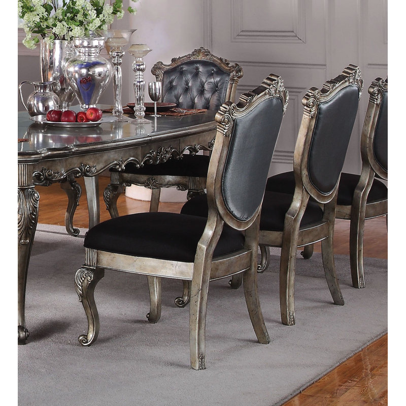 9-piece Luxurious Formal Dining Table Set Kitchen Furniture Set Include 1 Extendable Dining Table, 6 Side Chairs And 2 Arm Chairs, Set For 8 Persons