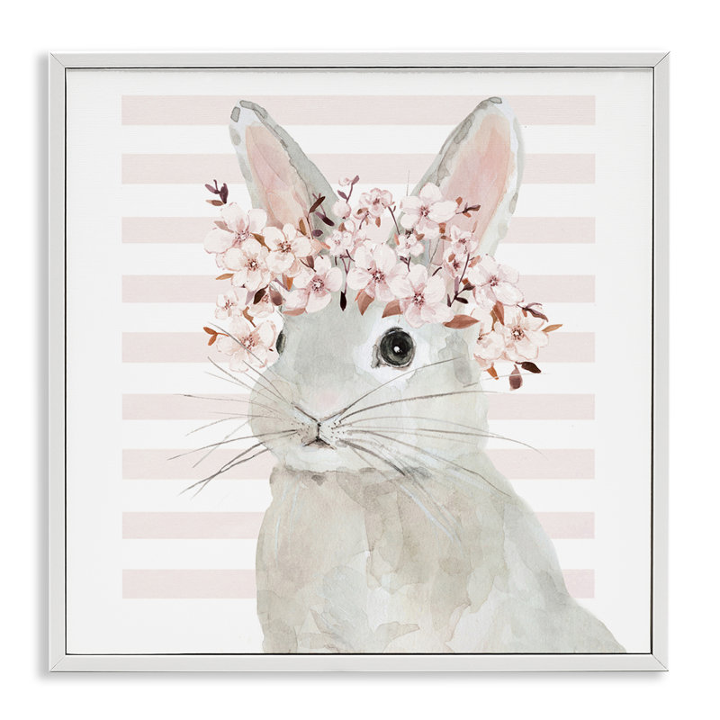 «Cherry Blossom Bunny», art de la giclée encadrée par Jessie Perry, 17'' H x 17'' W