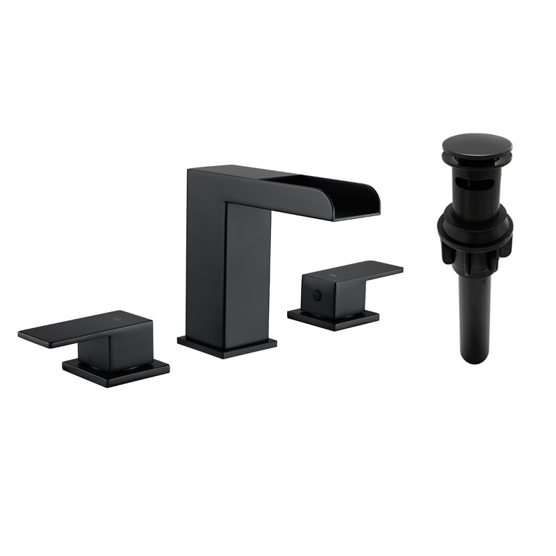 Bathroom Faucet with Drain Assembly, Matte Black