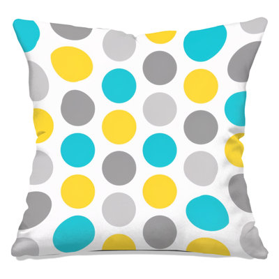 Pastel Polka Dots Double Sided Throw Pillows