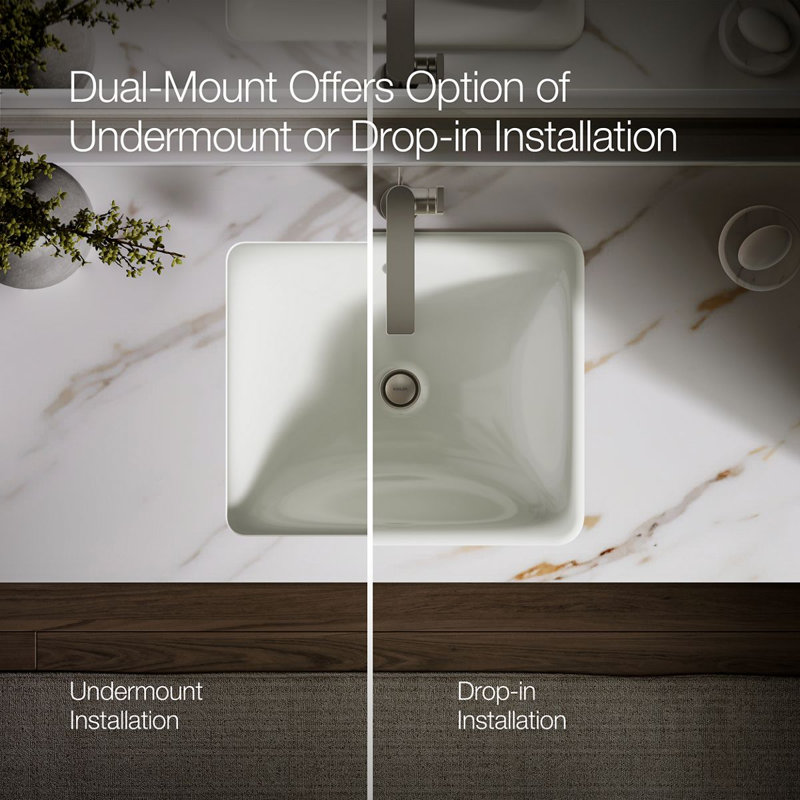 Iron Plains Dual-Mount Bathroom Sink, Dune