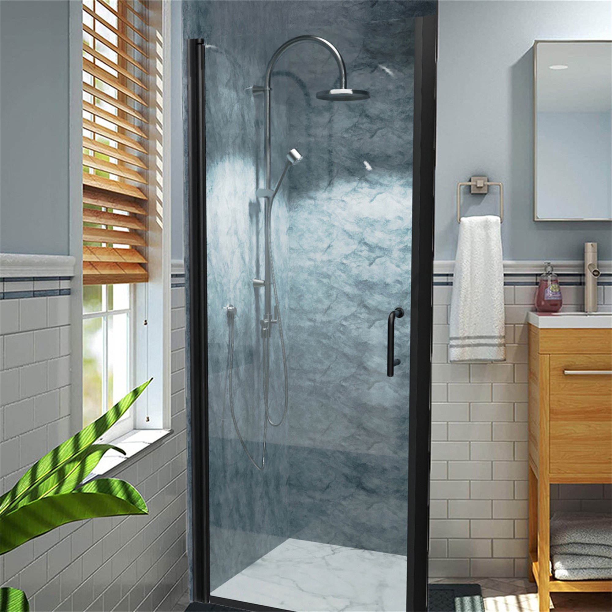 Basco Deluxe 56 in. x 68 in. Framed Sliding Shower Door in Chrome