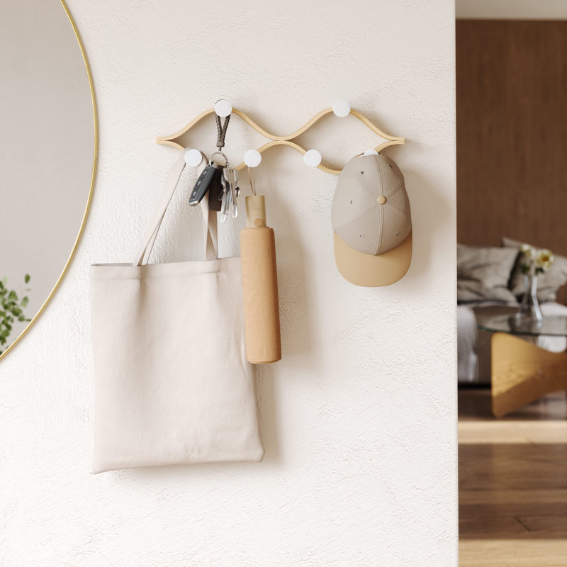 Montage Wall Mounted Required Coat Rack, White