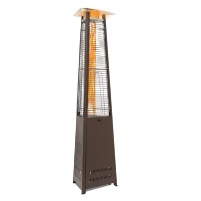 42,000 BTU Pyramid Patio Heater With Wheels Outdoor Propane Gas Standing Flame Heater Ideal For Patio, Backyard And Garden Use -  Magshion, MAG-A13-PH-004-23-CF-DUP1