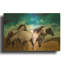 « Troupeau de chevaux sous un ciel étoilé » par Bluebird Barn, décoration murale en métal doré, 40,6 x 30,5 cm-494277124