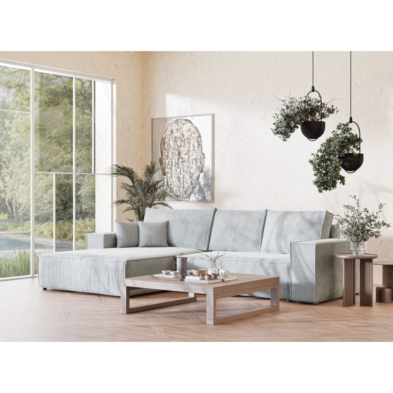 5 Seater Reclining Corner Sofa , Left Hand Facing, Grey Polyester/Chenille